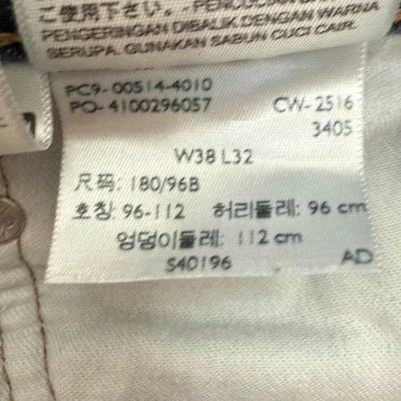 Levis 514 Mens Jeans 38x32 Straight Fit Dark Wash Denim Classic - Picture 7 of 7